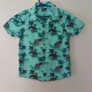 PX boy's size 5 short sleeve dinosaur 🦖 print shirt